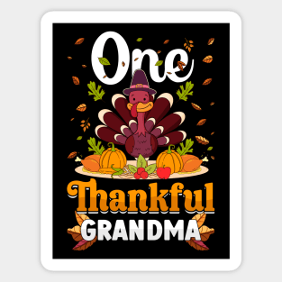 Thanksgiving day November 24 One thankful grandma Sticker